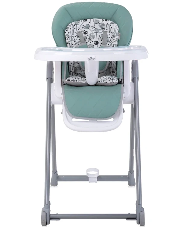 Дитячий стільчик для годування Lorelli Party Iceberg Green Leather
